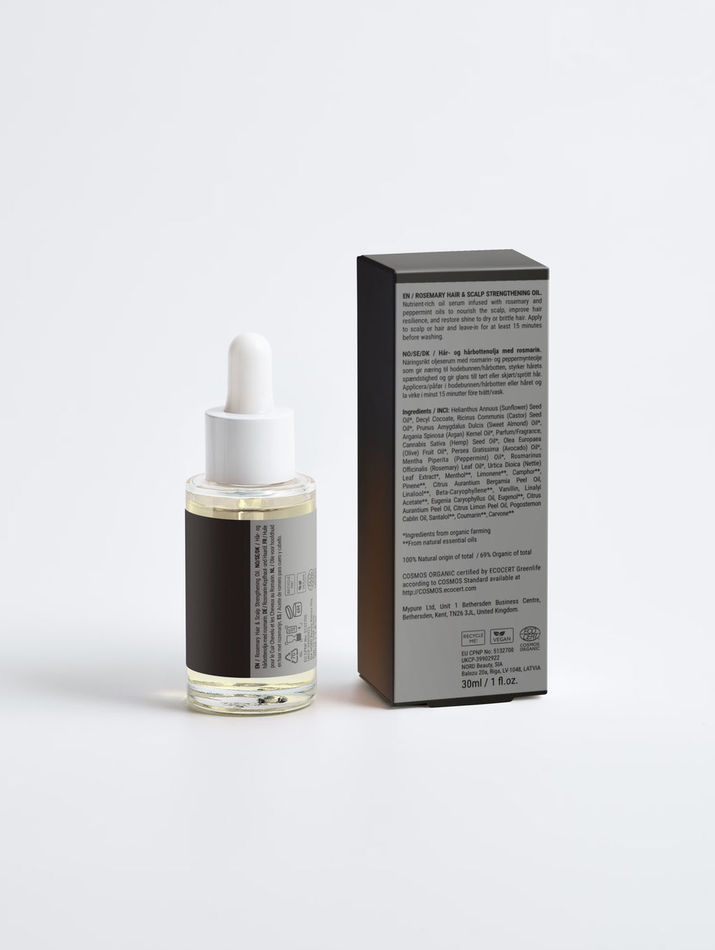 Nexa Rosemary Hair & Scalp Oil with dropper applicator, second view