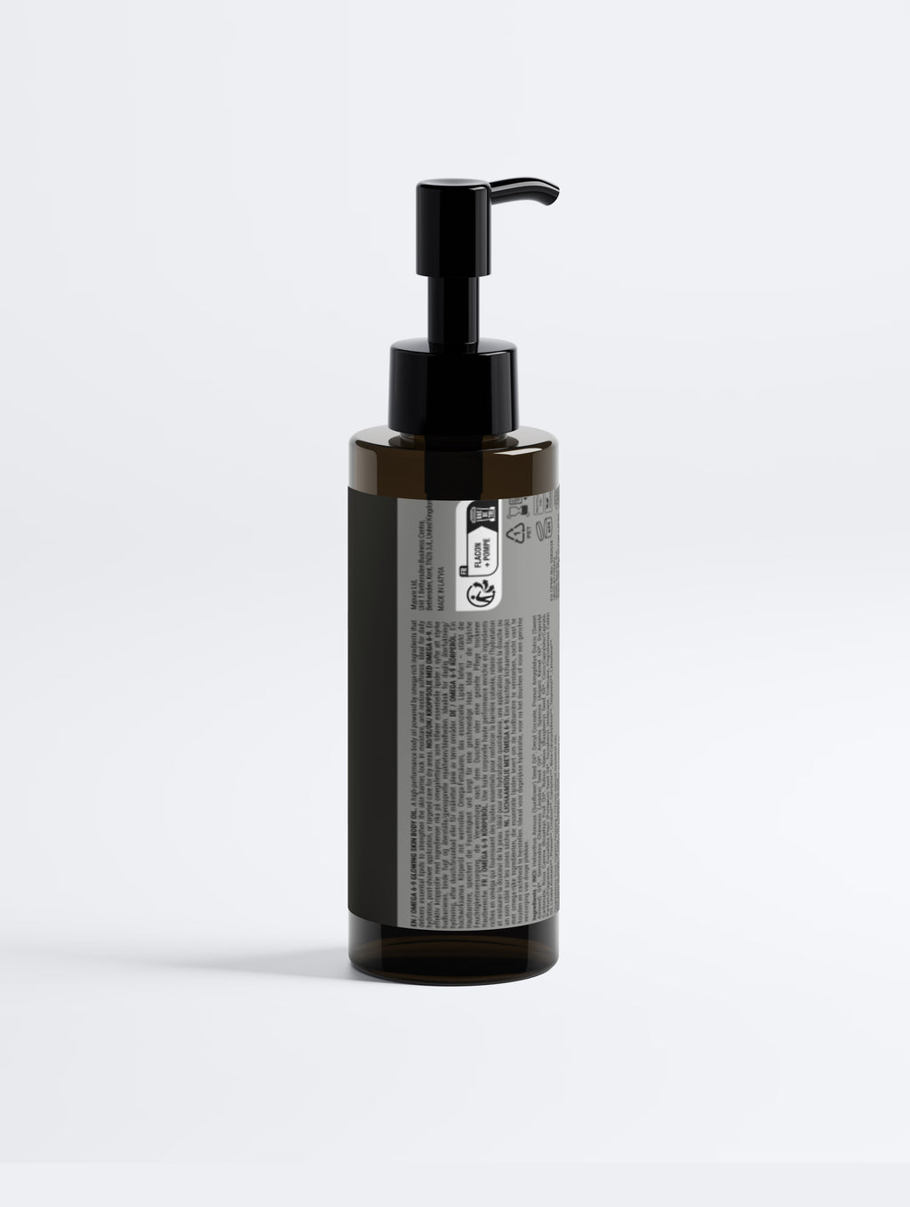 Nexa Omega 6-9 Glowing Skin Body Oil, second view showing the pump