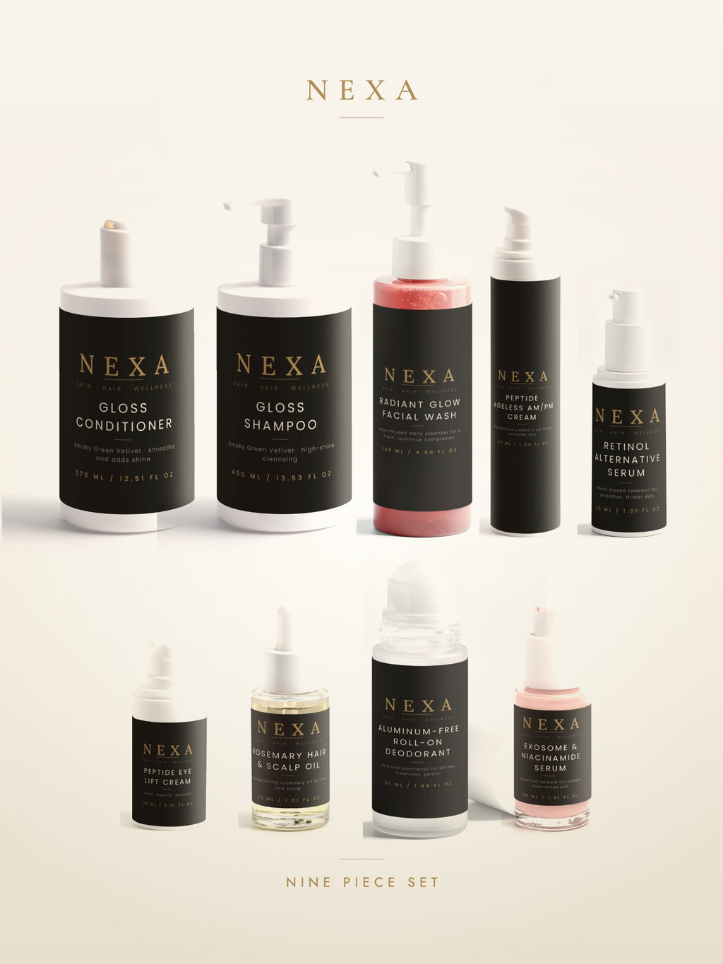The Nexa Full Ritual — all products shown together