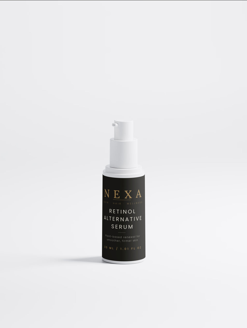 Nexa Retinol Alternative Serum, close view of the label