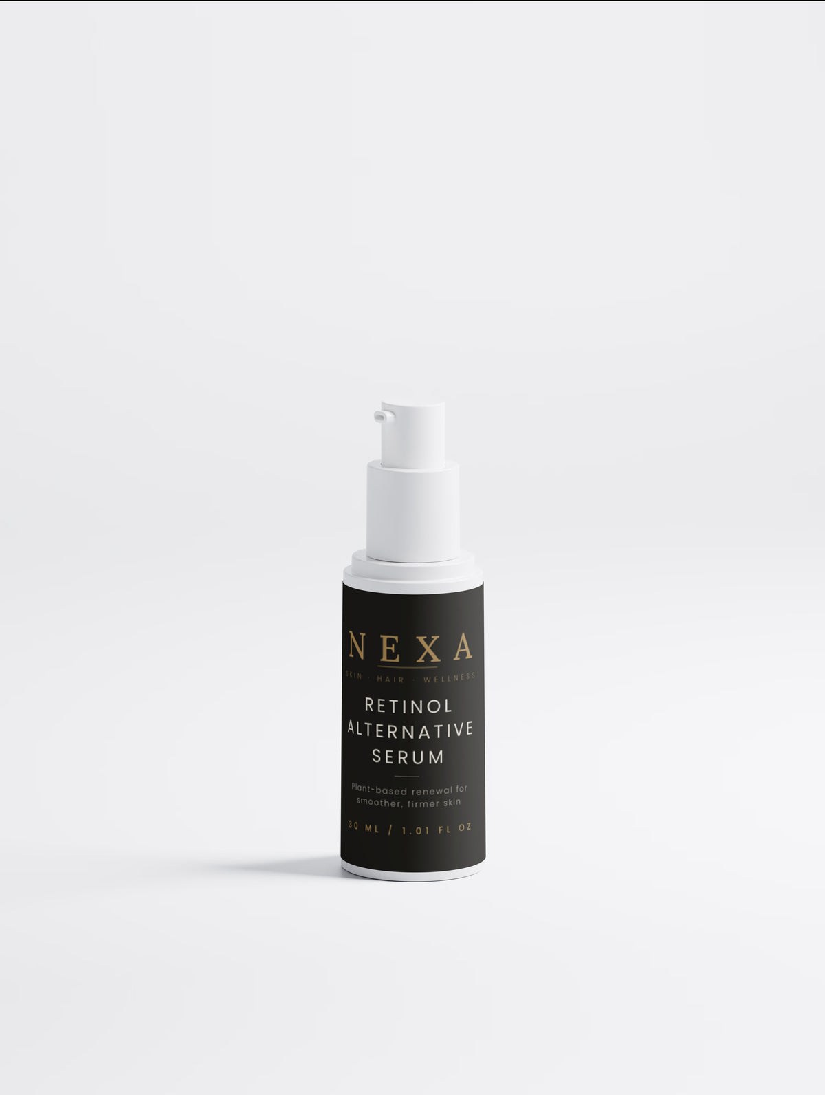 Nexa Retinol Alternative Serum, close view of the label